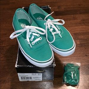 Green Authentic Vans Shoes